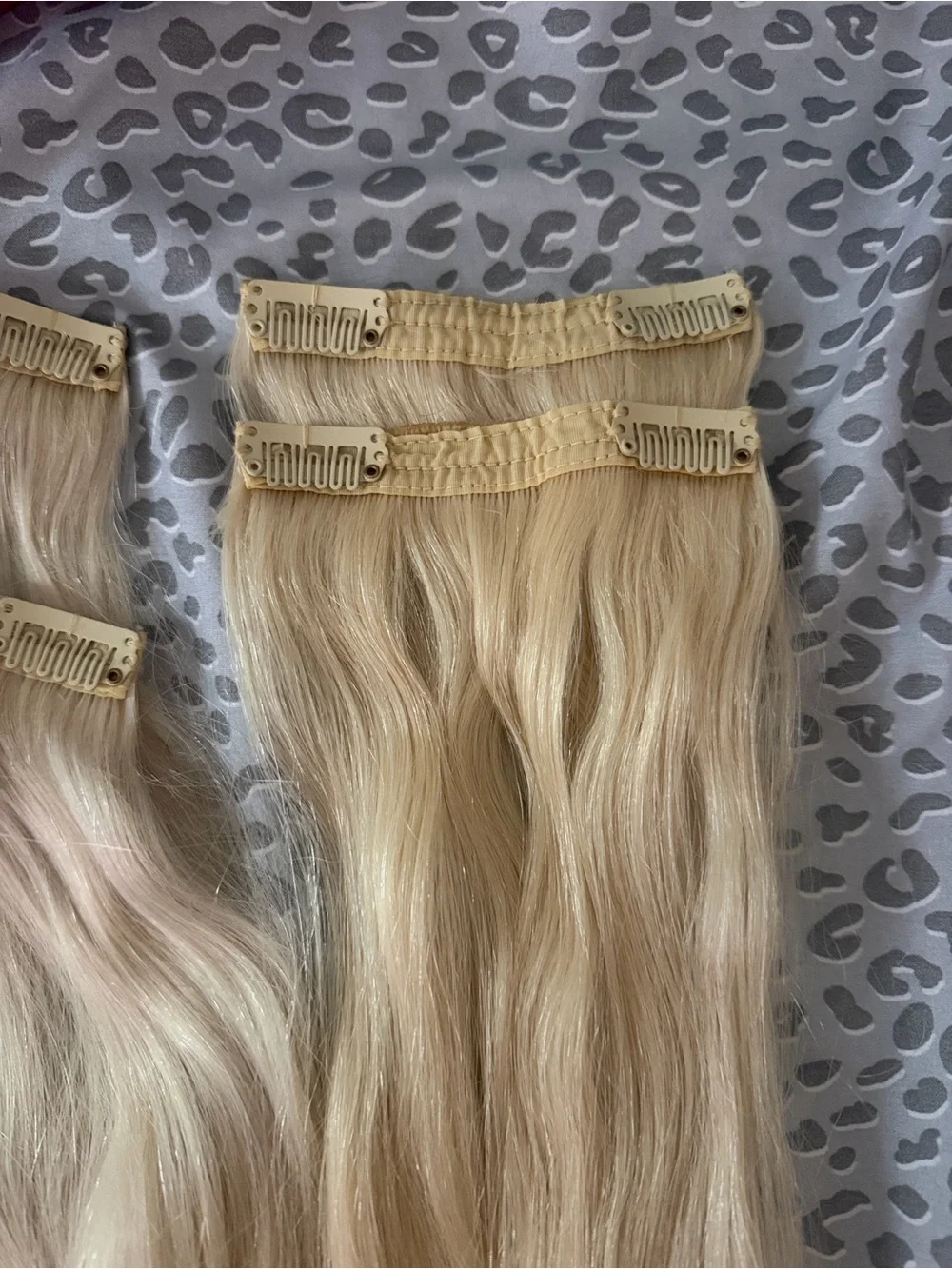 Long Wavy Blonde Clip-In Hair Extensions - Natural Blonde